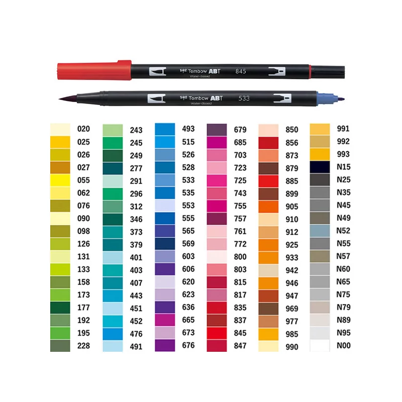 Obojstranný popisovač Tombow abt dual brush - 515, light blue
