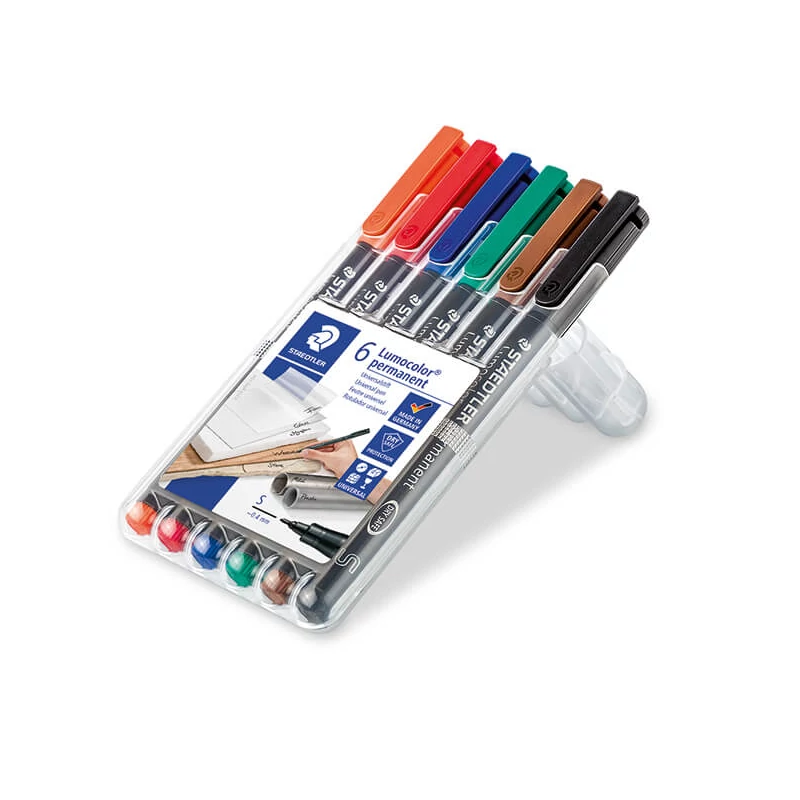 Sada alkoholových popisovačov, Staedtler, Lumocolor, 0,4 mm - 6 ks