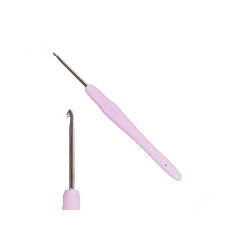 Háčik na háčkovanie na priadzu s ergonomickou silikónovou rukoväťou, DMC - 2,5 mm