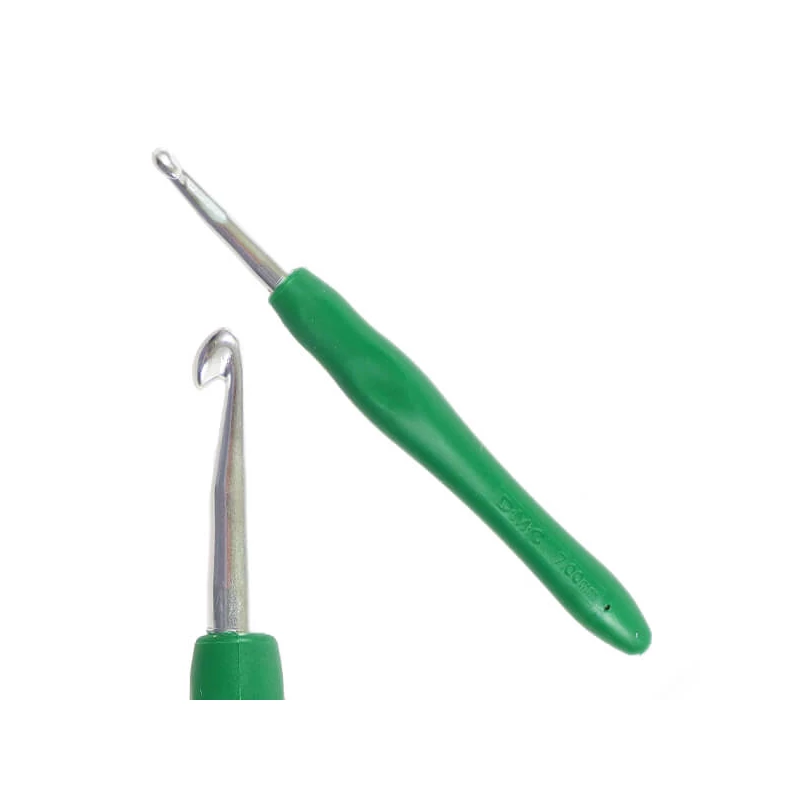 Háčik na háčkovanie na priadzu s ergonomickou silikónovou rukoväťou, DMC - 7 mm