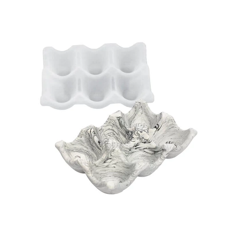Silikónová odlievacia forma na akrylátovú a umelú živicu Jesmonite  - držiak na vajíčka, 14,5x10 cm