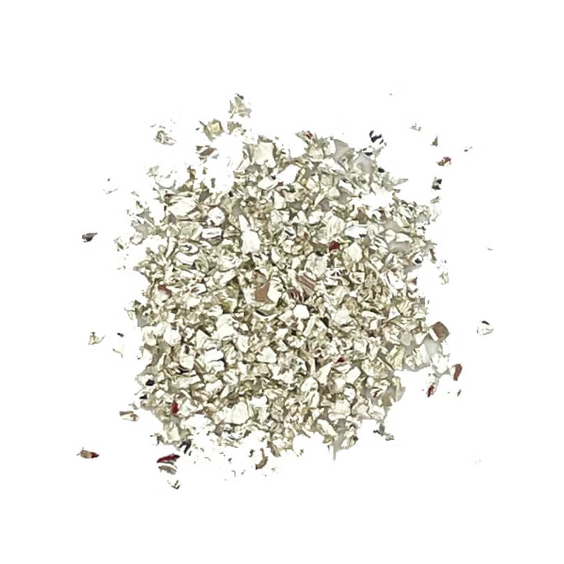 Sklenené granule Jesmonite Glitter Chips, 30 g - strieborné