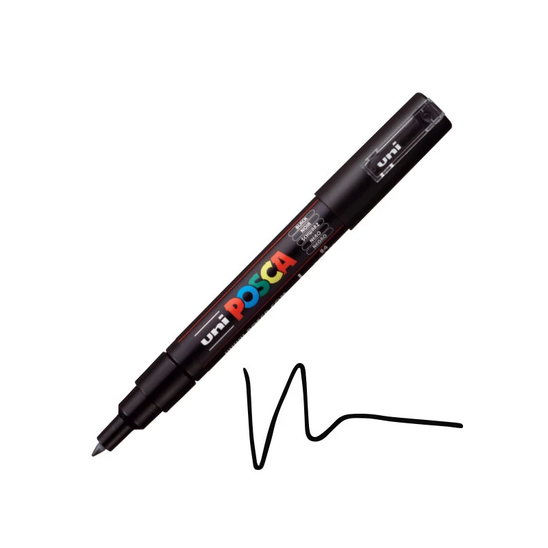 Popisovač UNI POSCA PC-1M 0,7-1 mm - 24, čierny
