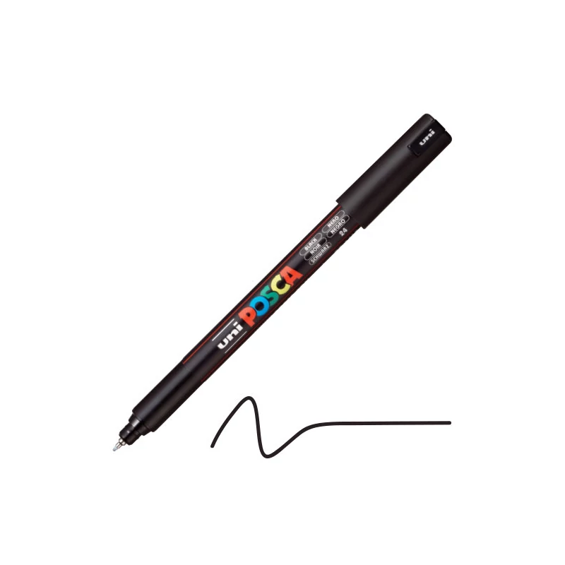 Extra tenký popisovač UNI POSCA PC-1MR, 0,7 mm - 24, čierny