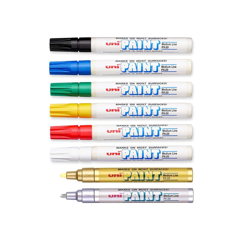 Lakový popisovač na olejovej báze UNI Paint PX-20 - biely, 2,2-2,8 mm