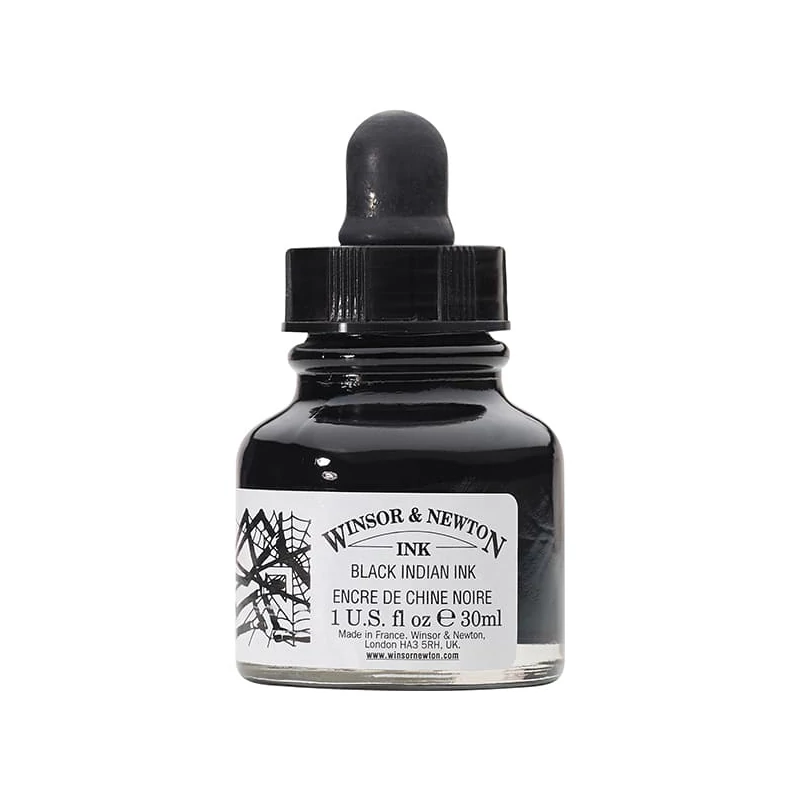 Atrament Winsor&Newton, 30 ml - black indian ink