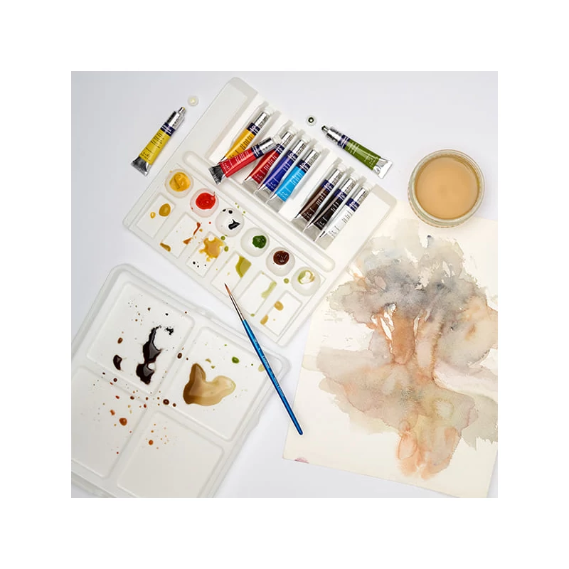 Sada akvarelových farieb Winsor&Newton Cotman  10x8 ml + štetec - Palette
