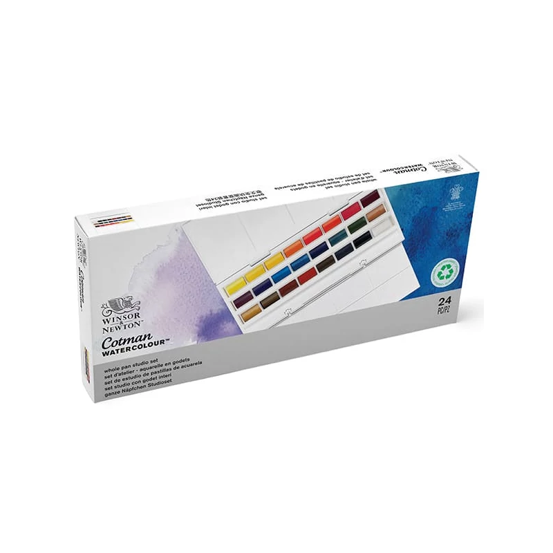 Sada akvarelových farieb Winsor&Newton Cotman Studio, 24 ks