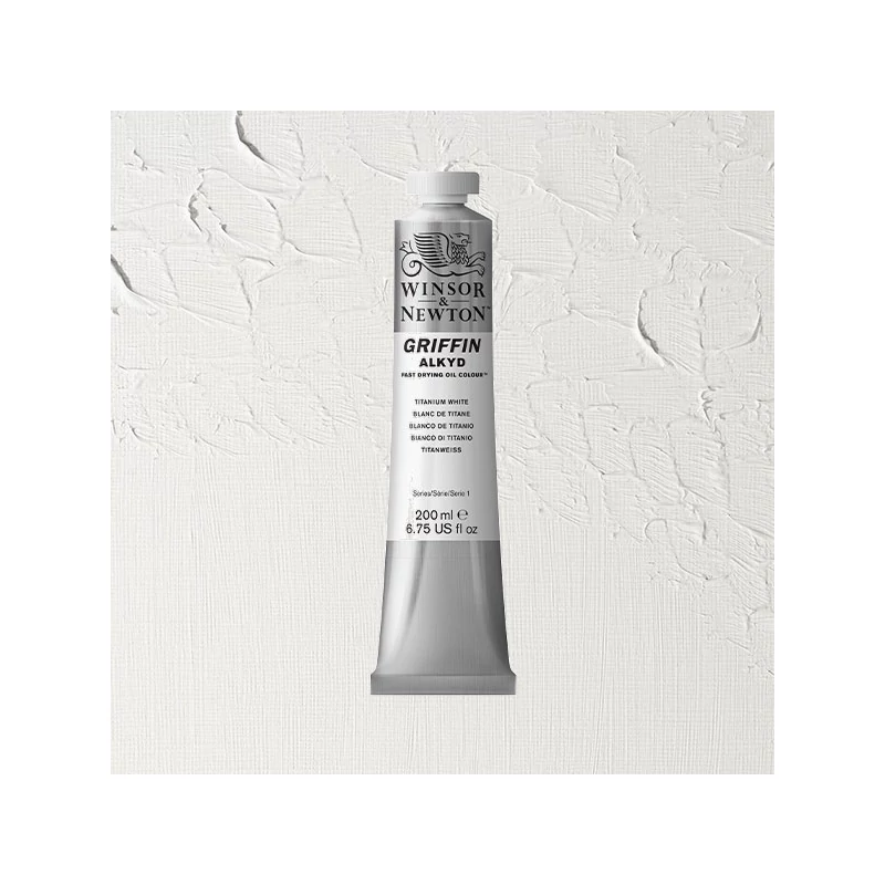 Olejová alkydová farba Winsor&Newton Griffin, 200 ml - titanium white