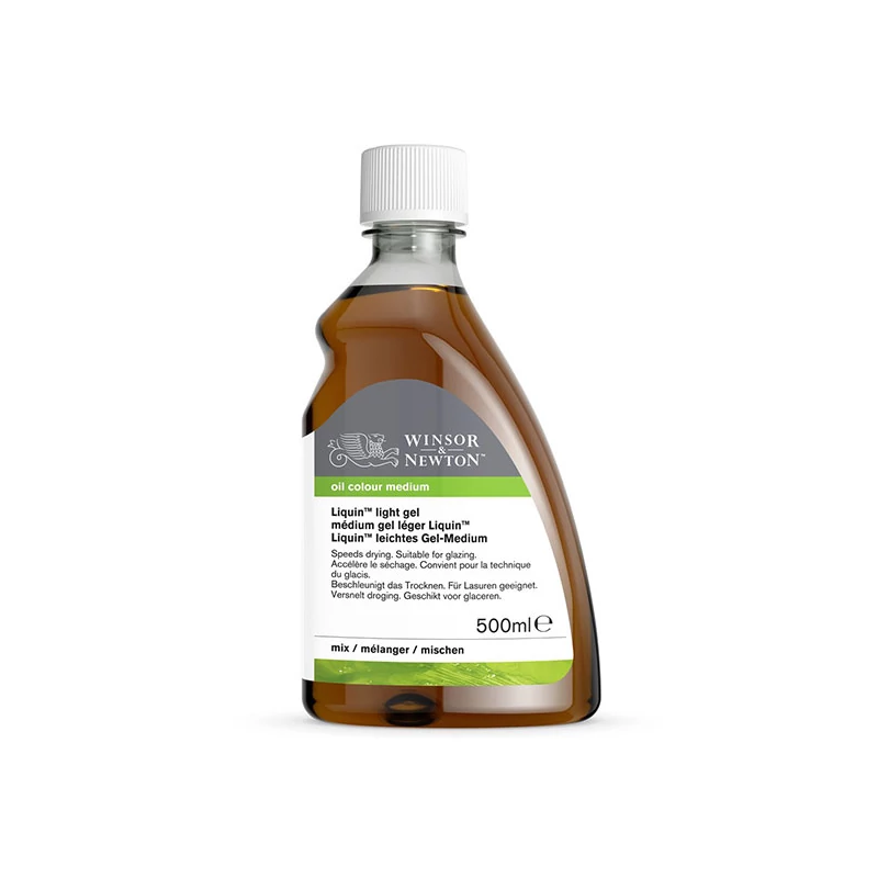 Médium na urýchlenie schnutia olejových farieb Winsor&Newton Liquin light gel - 500 ml